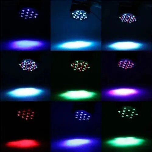 Luz Proton Par 18 Luces Dj Audioritmica Dmx Iluminacion Led Color de la luz  RGB