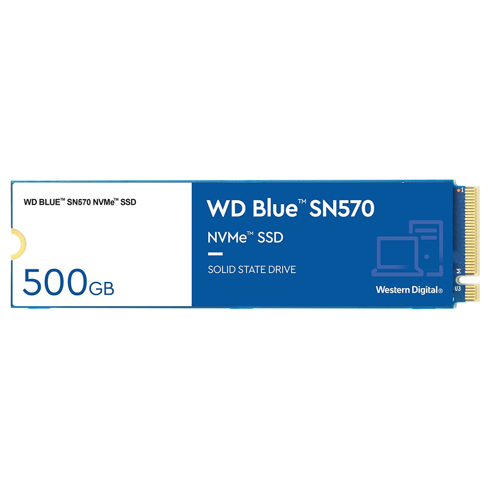 ALMACENAMIENTO DISCO SOLIDO SSD NVME WESTERN DIGITAL 500GB BLUE SN570 M.2 PCIE WDS500G3B0C