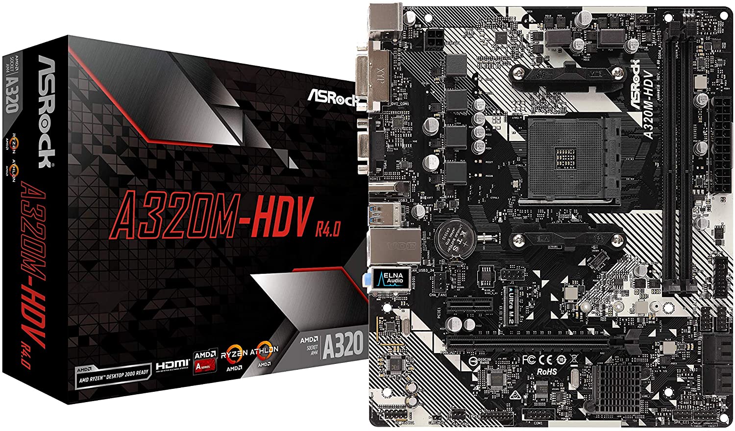 MOTHERBOARD AMD ASROCK A320M-HDV RV 4.0 AM4