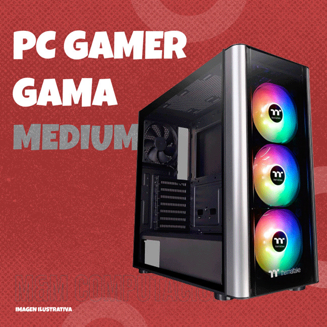 PC Armada Gamer Medium Ryzen 5 5500 /RX 6500 XT /A520M /16GB /480GB /Gabinete + Fuente 550W 80P